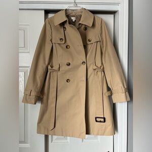 J Crew Tan Trench Coat